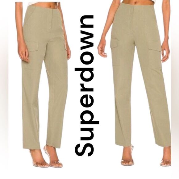 Superdown Kimmy Cargo Pants in Olive Green SZ XS - Picture 1 of 6